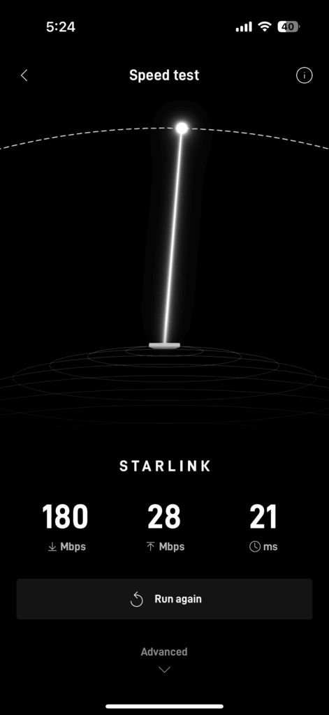 Starlink Installation Hollywood FL Speed Test2
