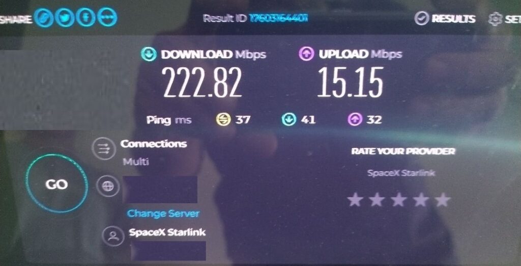 Starlink Installation Baker FL Panhandle Speed Test