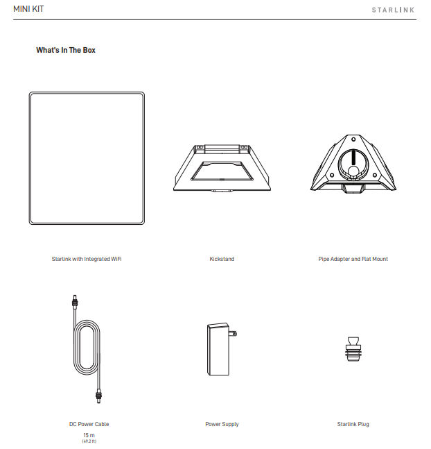 Starlink Mini Kit - What's in the box