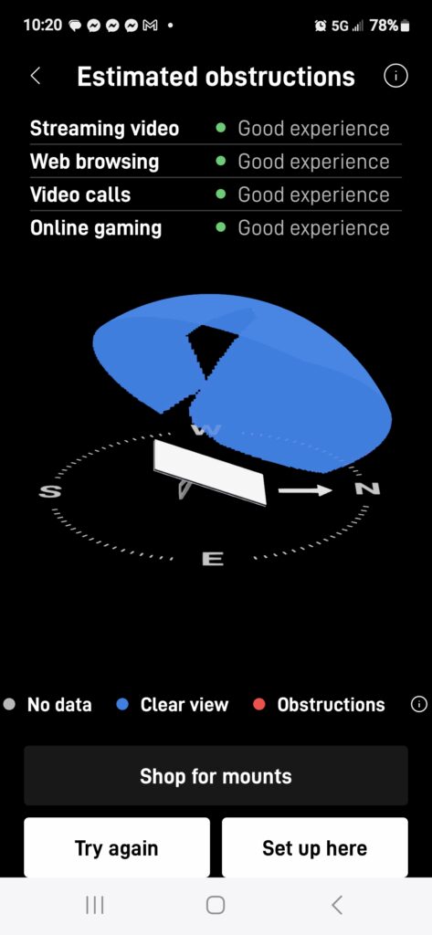 Starlink Obstructions Test