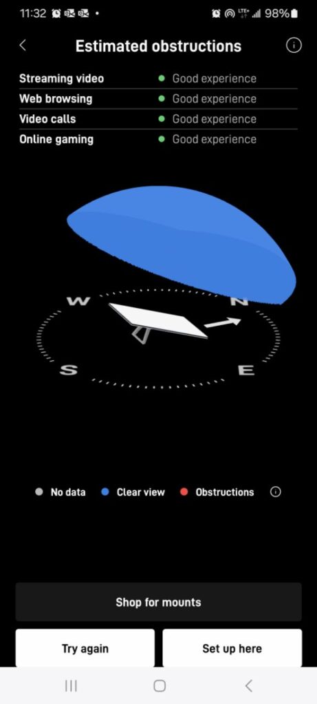 Starlink Pre-Install Obstruction Test