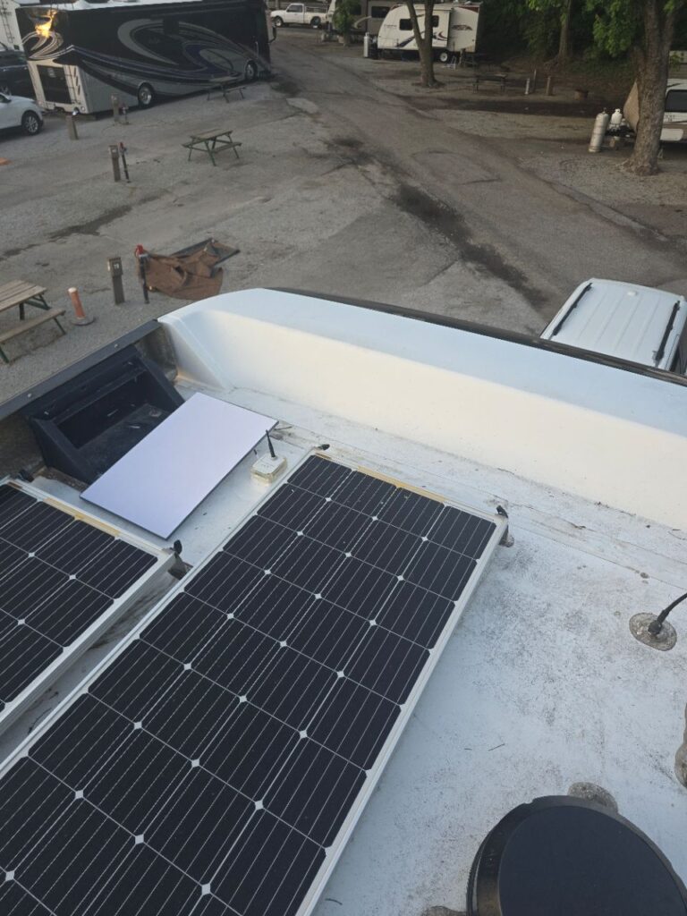 Dish mounted on a mobility bracket