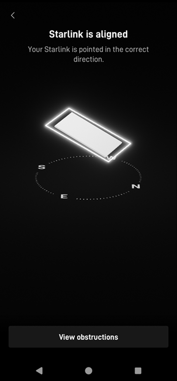 Starlink alignment test