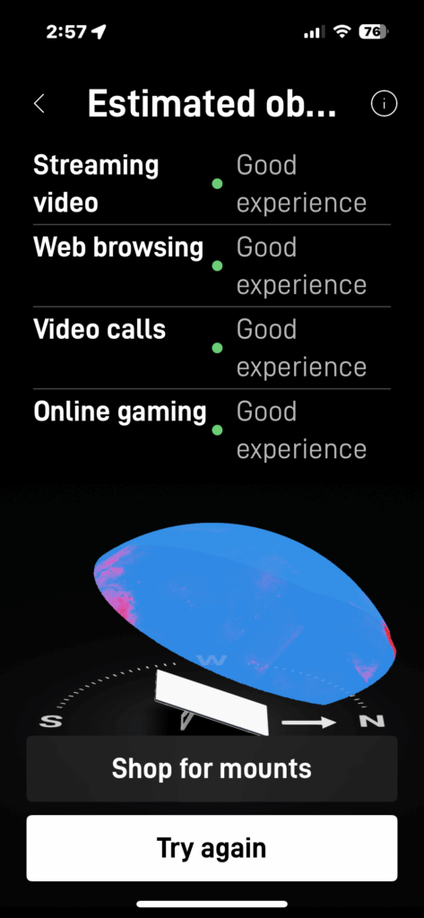 Starlink obstructions test Louisville CO