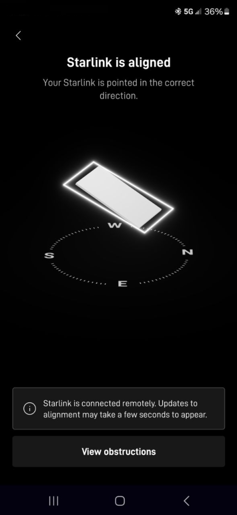 Starlink alignment test Haleiwa Oahu HI
