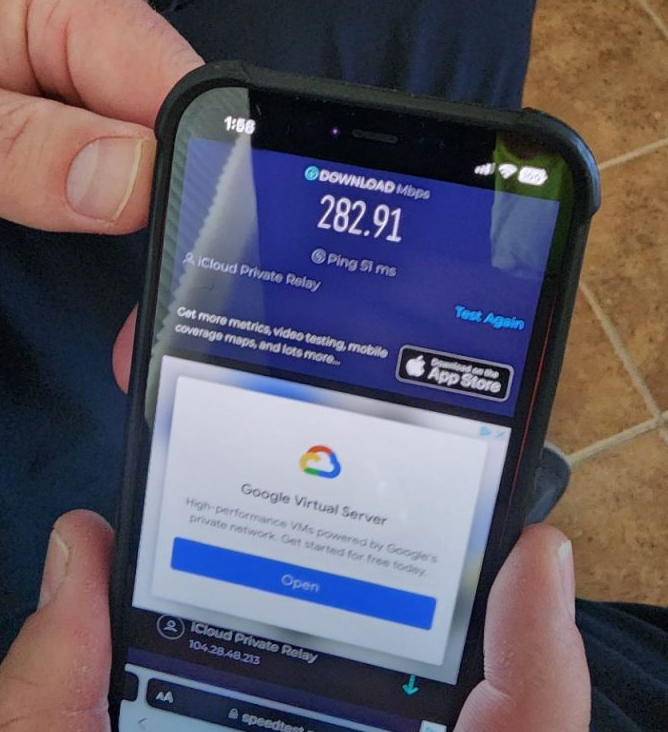 Starlink speed test Chino Valley AZ