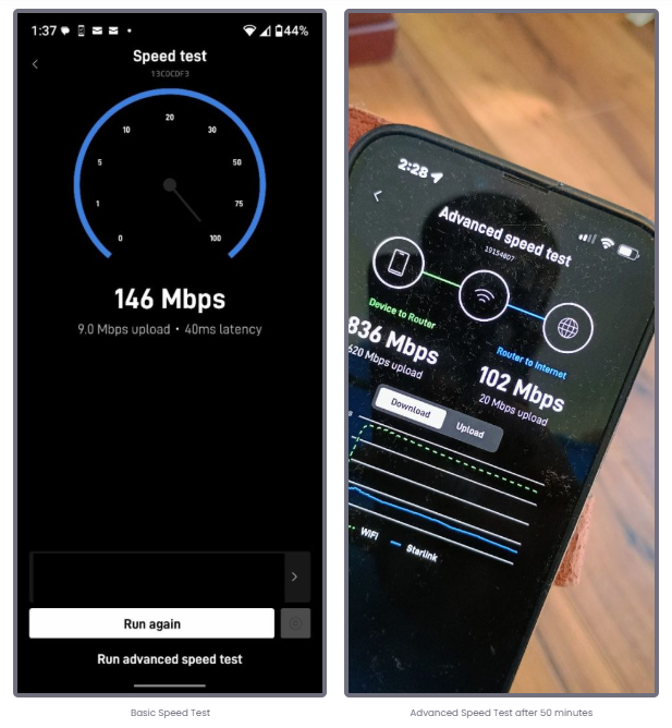 Starlink speed test Lady Lake FL